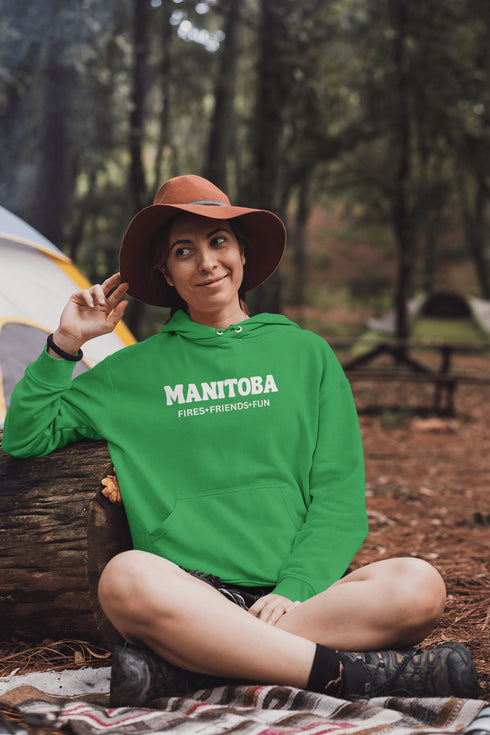C & Win Sports Manitoba-Fires, Friends, Fun Hoodie (Double Sided) Irish Green / S - C & Win Sports